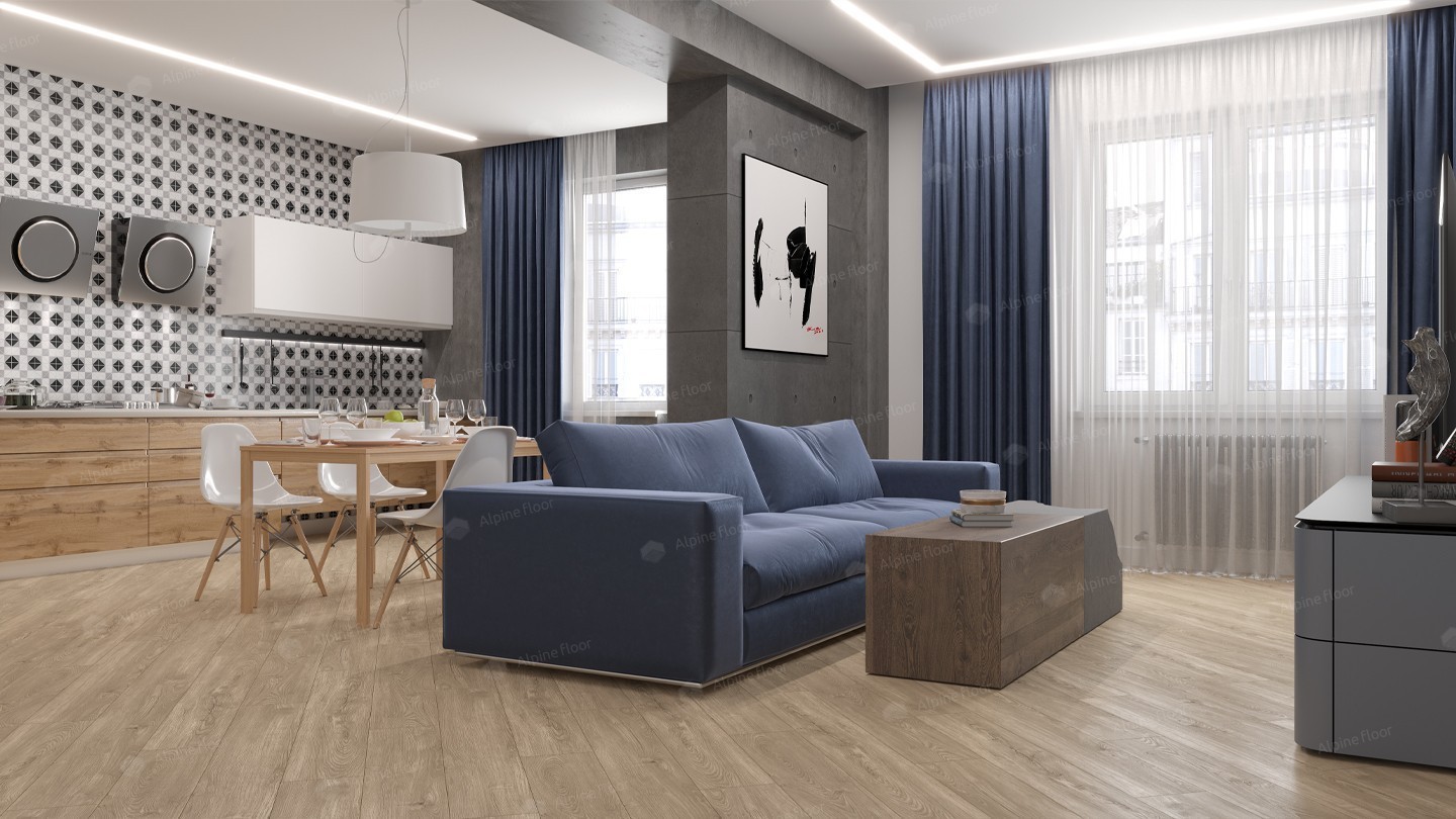 LVT ламинат "Alpine Floor" Секвойя Коньячная (1219*184*38020 мм) — купить в Ногинске