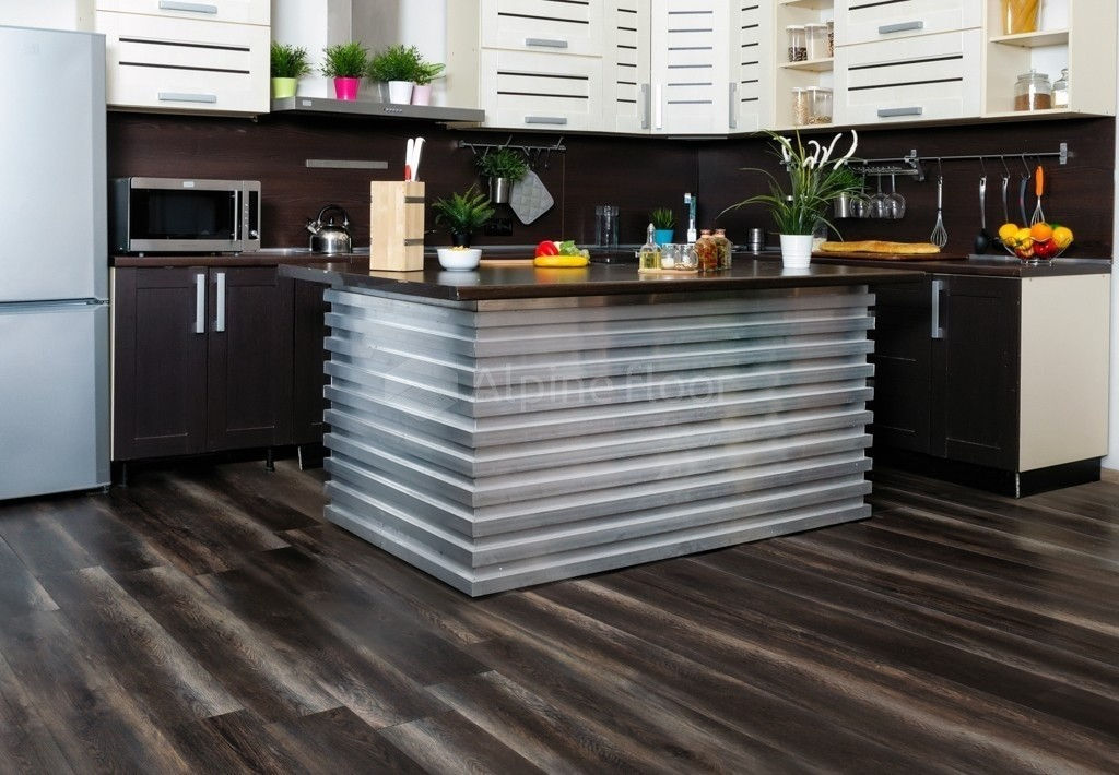 Кварцвиниловая плитка "Alpine Floor" Орех Темный  (1219*184*2мм) — купить в Ногинске