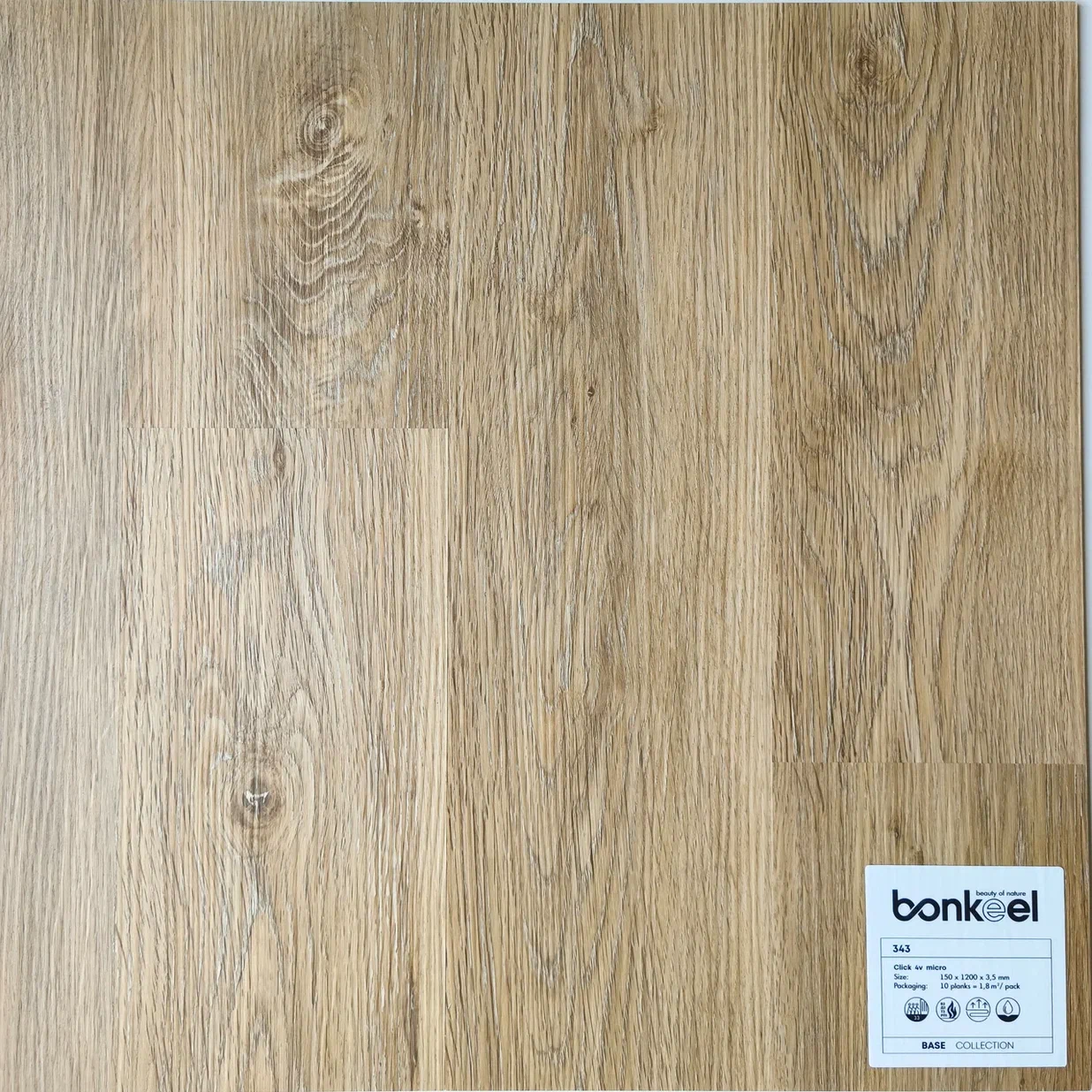 Плитка ПВХ "Bonkeel" Base New 343 (1220*150*3,5 мм) — купить в Ногинске