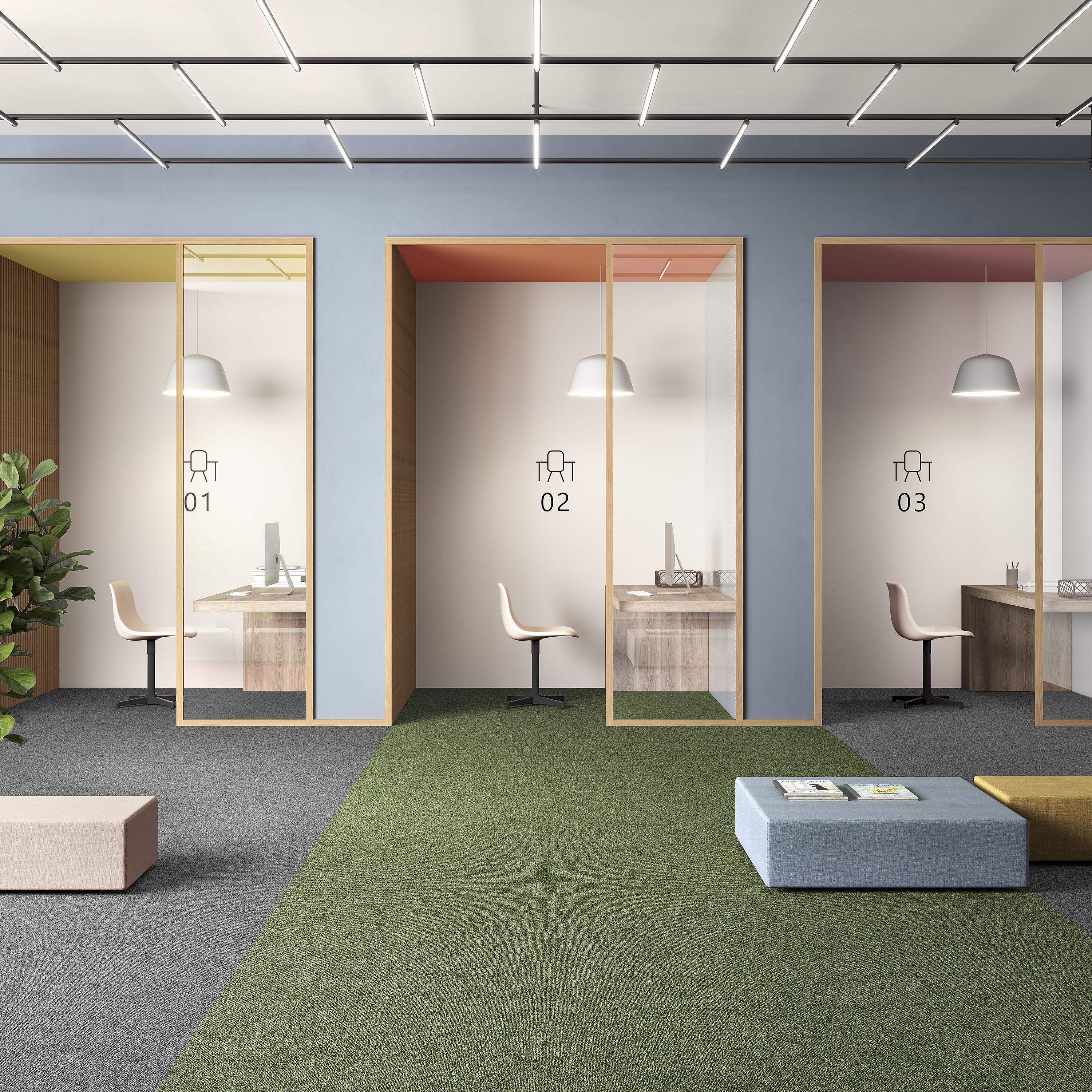 Ковровая плитка Medusa Tile 21 (500*500*5 мм) — купить в Ногинске