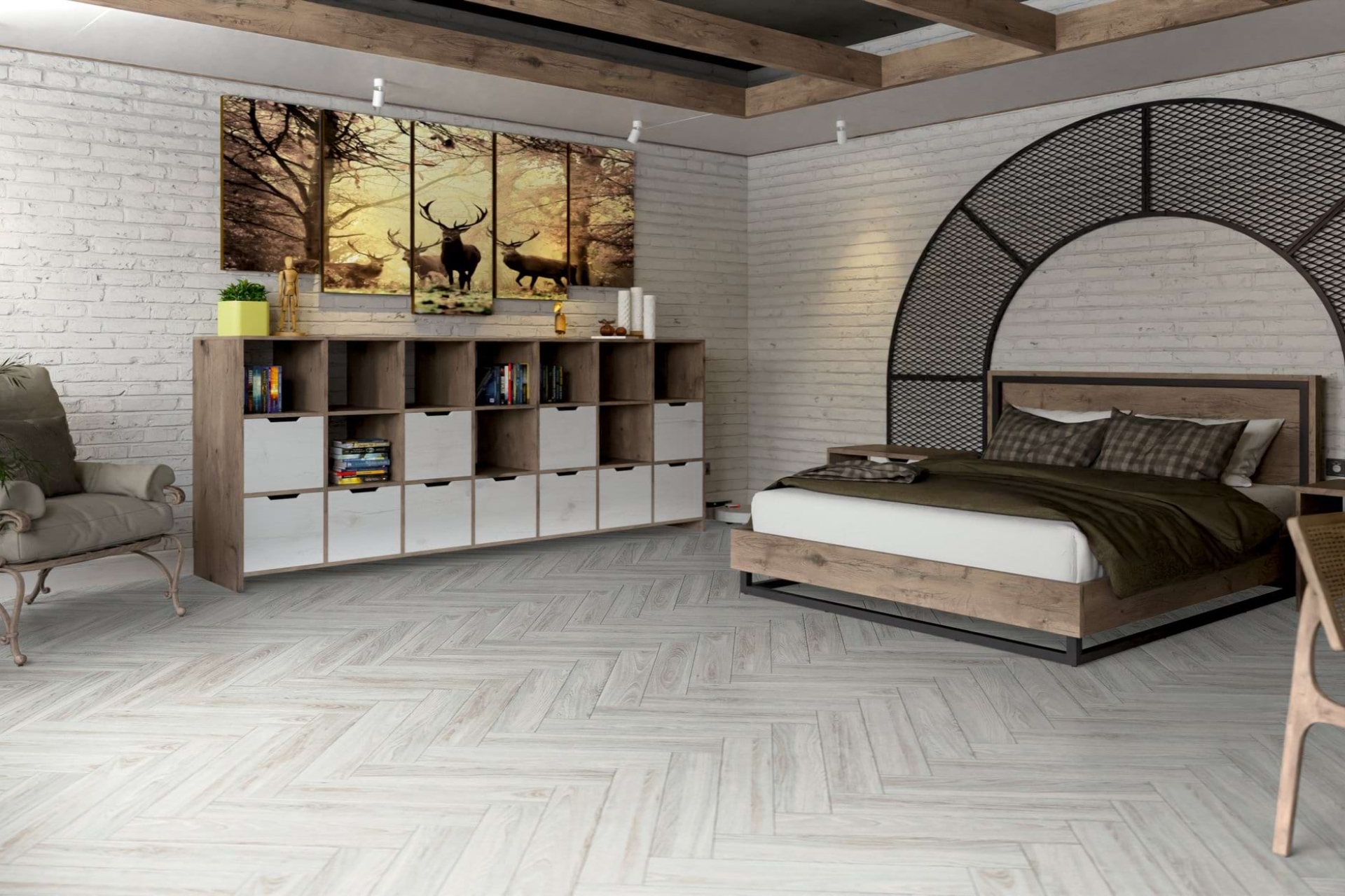 Инженерный паркет «Damy Floor» Ванильный (укладка елочкой) — купить в Ногинске