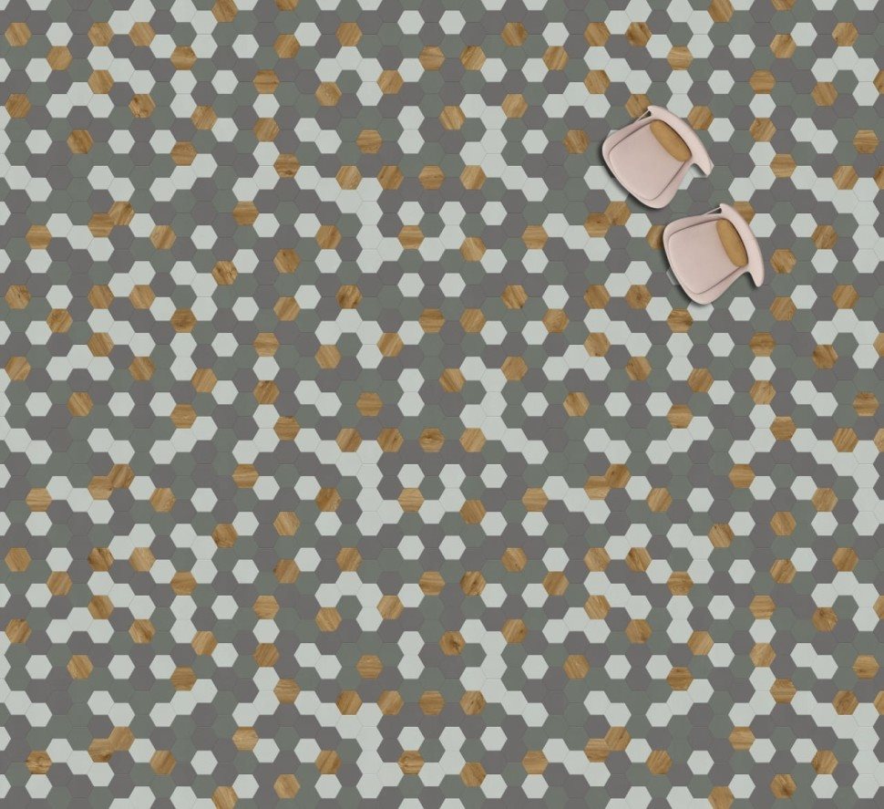 Виниловая плитка "Moduleo" Moods Hexagon 349 (226,32*196*2,5 мм) — купить в Ногинске