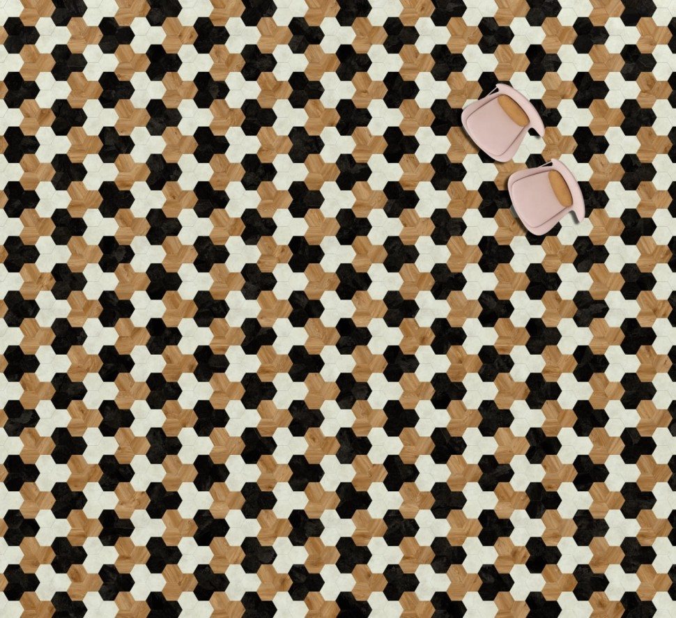 Виниловая плитка "Moduleo" Moods Hexagon 354 (226,32*196*2,5 мм) — купить в Ногинске