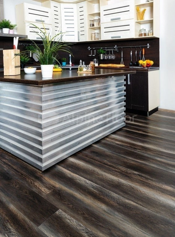 Кварцвиниловая плитка "Alpine Floor" Орех Темный  (1219*184*2мм) — купить в Ногинске