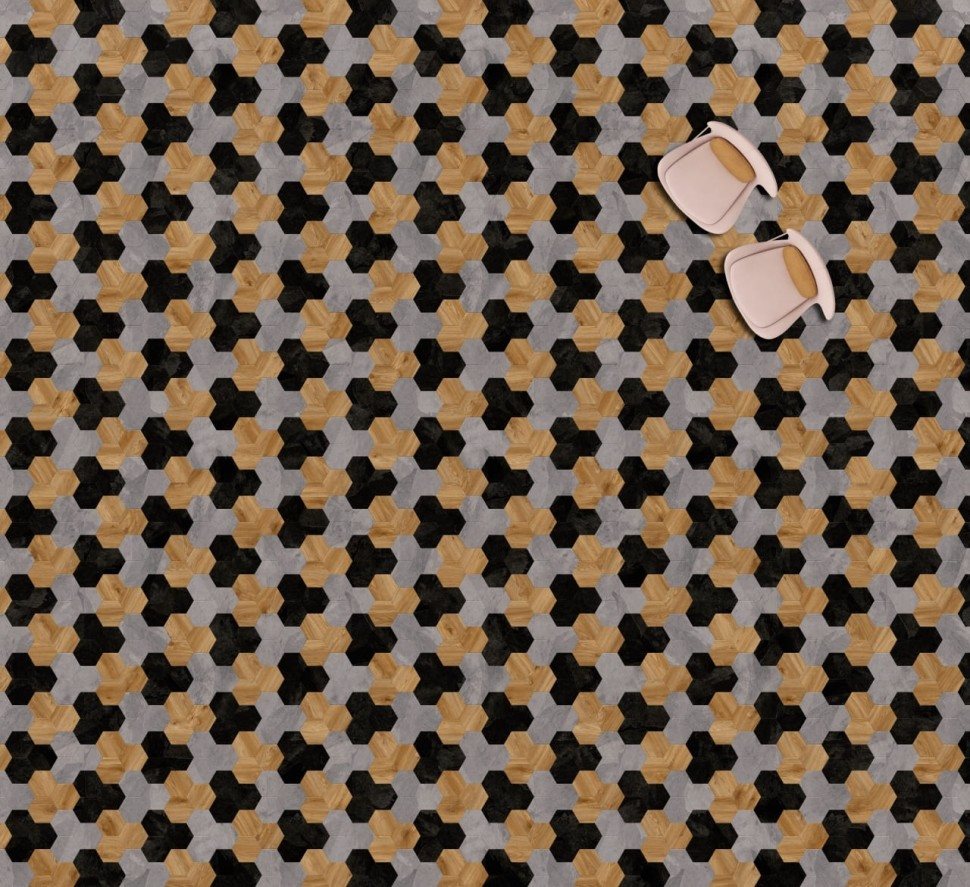 Виниловая плитка "Moduleo" Moods Hexagon 353 (226,32*196*2,5 мм) — купить в Ногинске