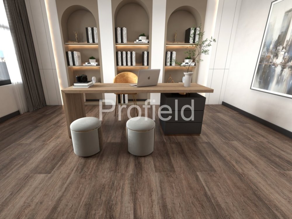 HSPC ламинат "Profield" Дуб темный (1200*228*5,5 мм) — купить в Ногинске