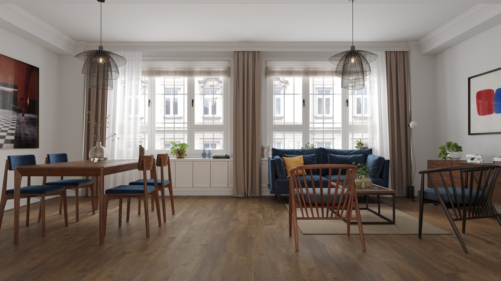 Кварцвиниловая плитка LVT "Alpine Floor" ДУБ ГОЕН (1219*184*3 мм) — купить в Ногинске