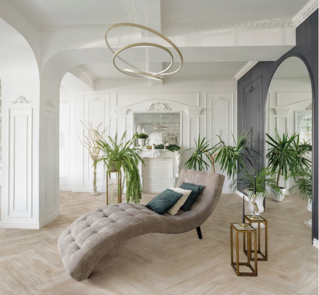 Виниловый ламинат SPC "Cronafloor" Herringbone Дуб Ницца (640*128*4,5 мм) — купить в Ногинске