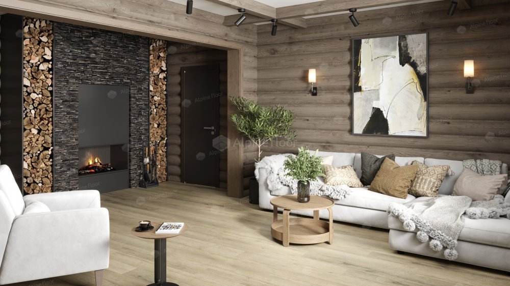 SPC Ламинат "Alpine Floor" Дуб сливочный (1220*183*8 мм) — купить в Ногинске