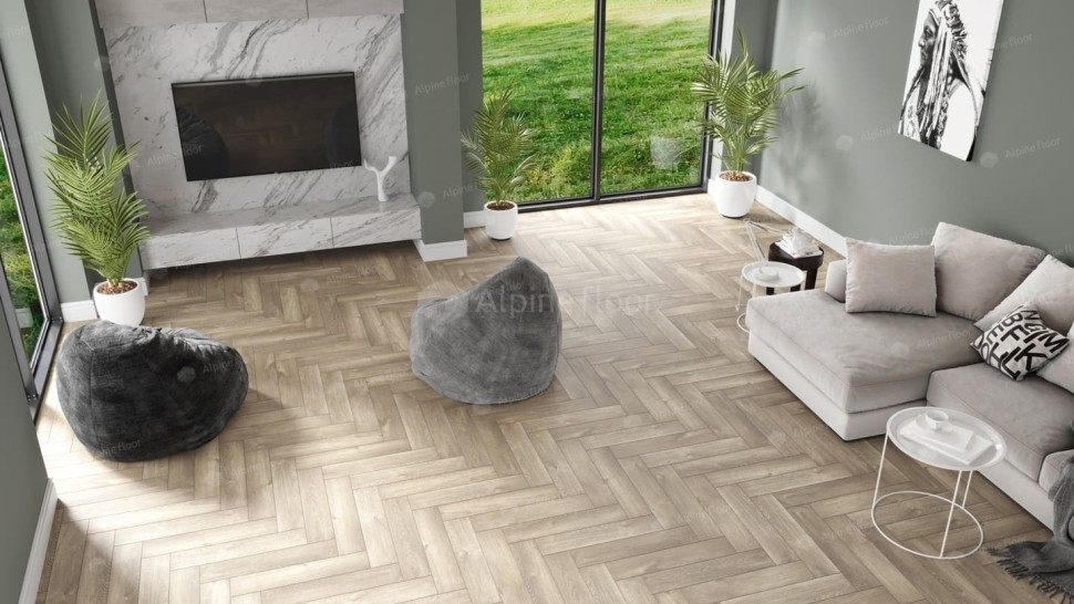Виниловая плитка "Alpine Floor" Parquet LVT Дуб Натуральный Отбеленный (590*118*2,5 мм) — купить в Ногинске