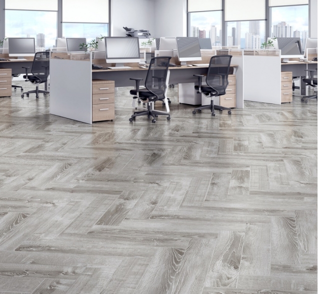 Виниловый ламинат SPC "Cronafloor" Herringbone Дуб Страсбург (640*128*4,5 мм) — купить в Ногинске
