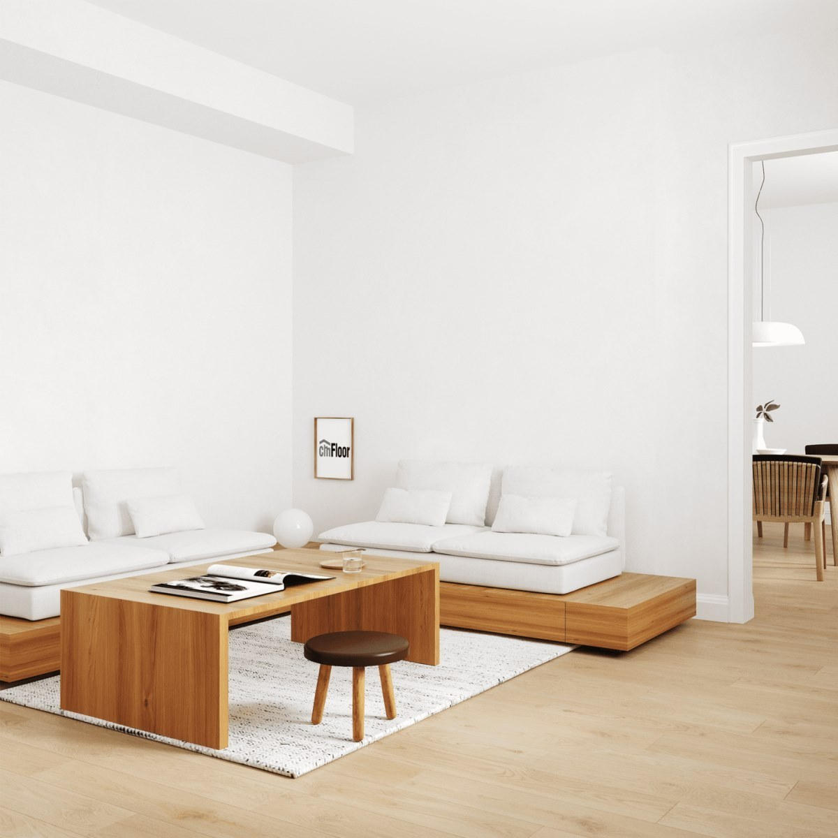 Виниловое напольное покрытие ScandiWood 19 Дуб Шампань (180*1220*5 мм) — купить в Ногинске