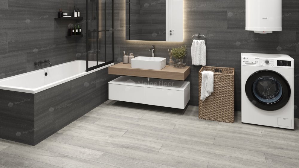 SPC Ламинат "Alpine Floor" Дуб платина (1524*180*8 мм) — купить в Ногинске