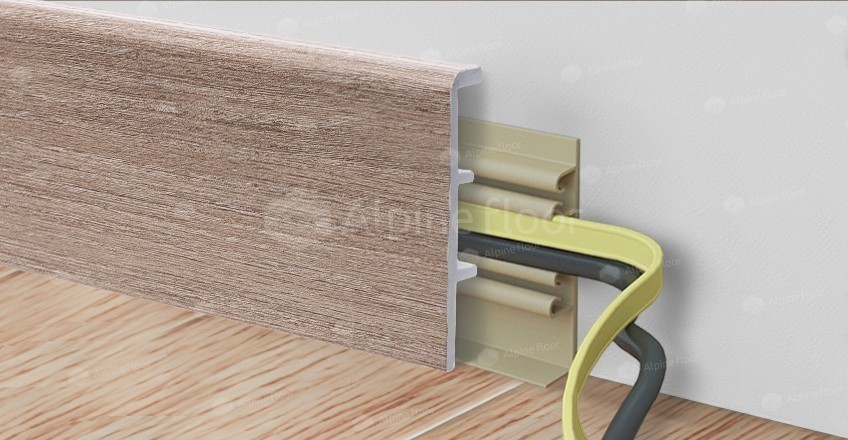 Напольный плинтус Rico Concept 80 Вишня гамильтон (2200*20*80 мм) — купить в Ногинске