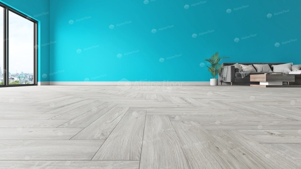 Виниловая плитка "Alpine Floor" Parquet LVT Снежный (590*118*2,5 мм) — купить в Ногинске