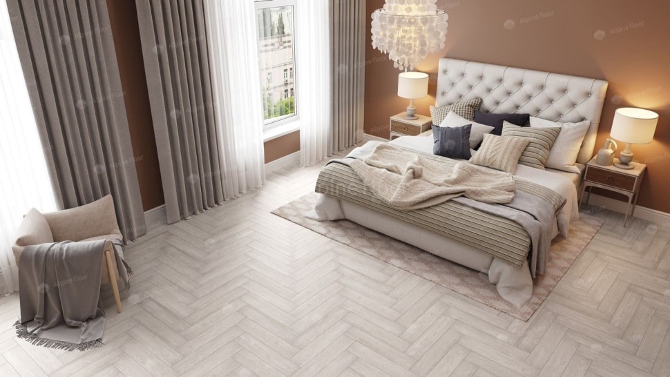 Виниловая плитка "Alpine Floor" Parquet LVT Голубой Лес (590*118*2,5 мм) — купить в Ногинске