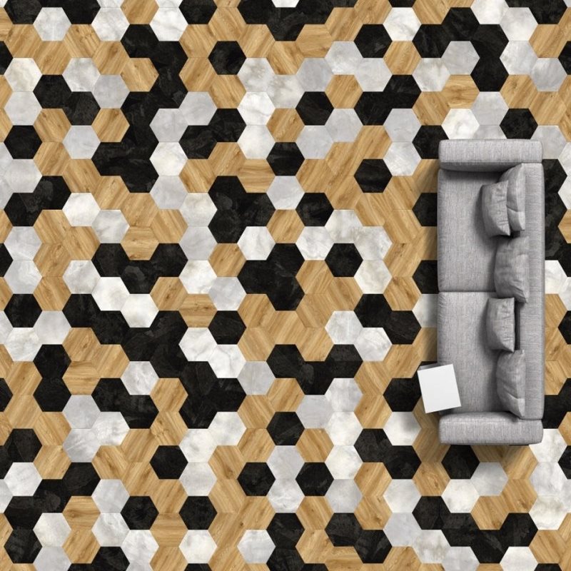 Виниловая плитка Big Hexagon 260 (452,64*392*2,5 мм) — купить в Ногинске