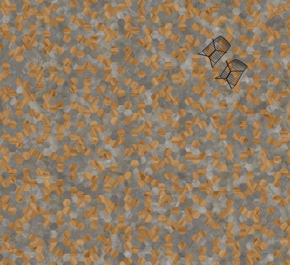 Виниловая плитка "Moduleo" Moods Hexagon 323 (226,32*196*2,5 мм) — купить в Ногинске