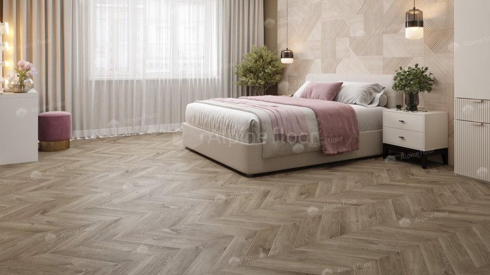 LVT плитка "Alpine Floor" Дуб Натуральный Отбеленный (555*127*2,5 мм) — купить в Ногинске