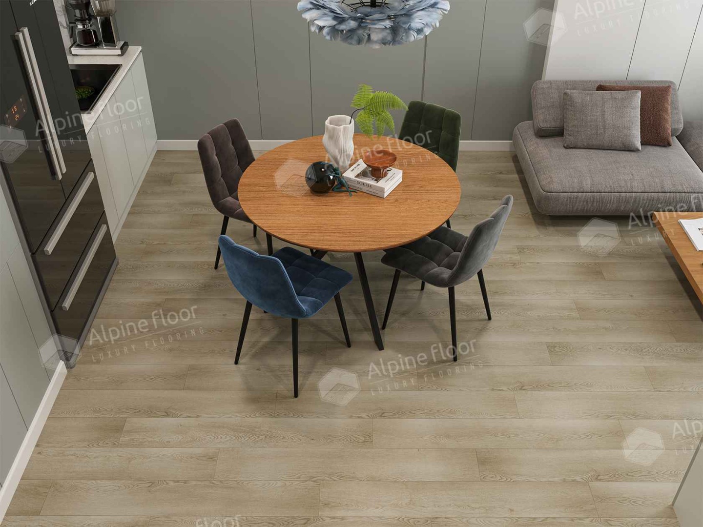 Кварцвиниловая плитка LVT "Alpine Floor" Шварцевальд (1219,2*184,15*2,5 мм) — купить в Ногинске