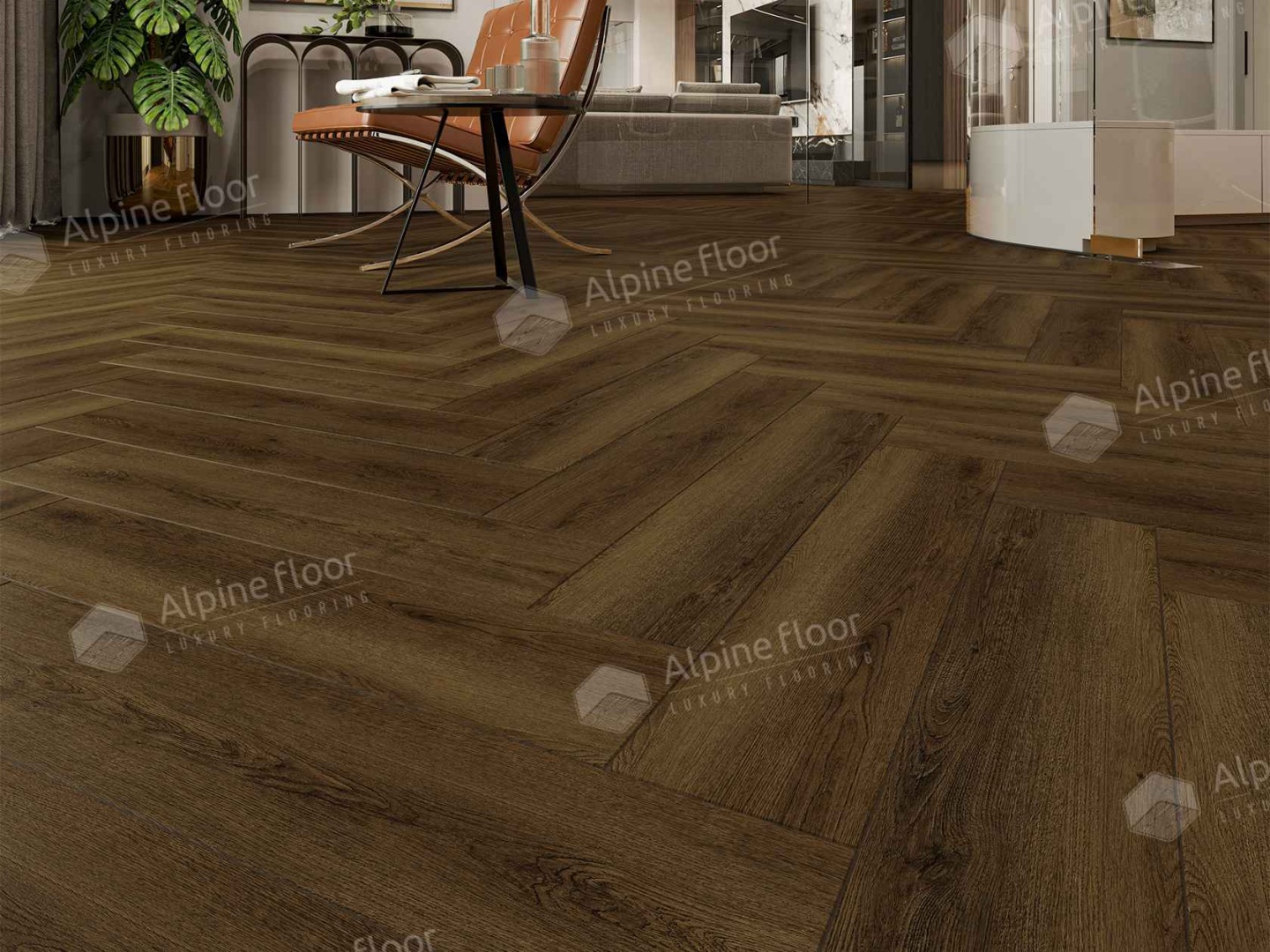 Кварцвиниловая плитка LVT "Alpine Floor" Дуб Далим (590*118*2,5 мм) — купить в Ногинске