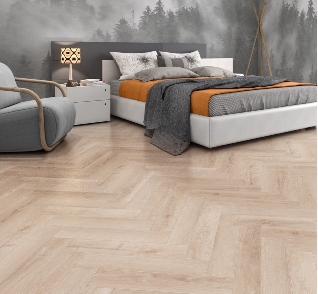 Виниловый ламинат SPC "Cronafloor" Herringbone Дуб Дижон (640*128*4,5 мм) — купить в Ногинске