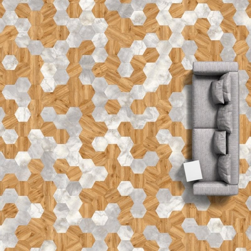 Виниловая плитка Big Hexagon 261 (452,64*392*2,5 мм) — купить в Ногинске