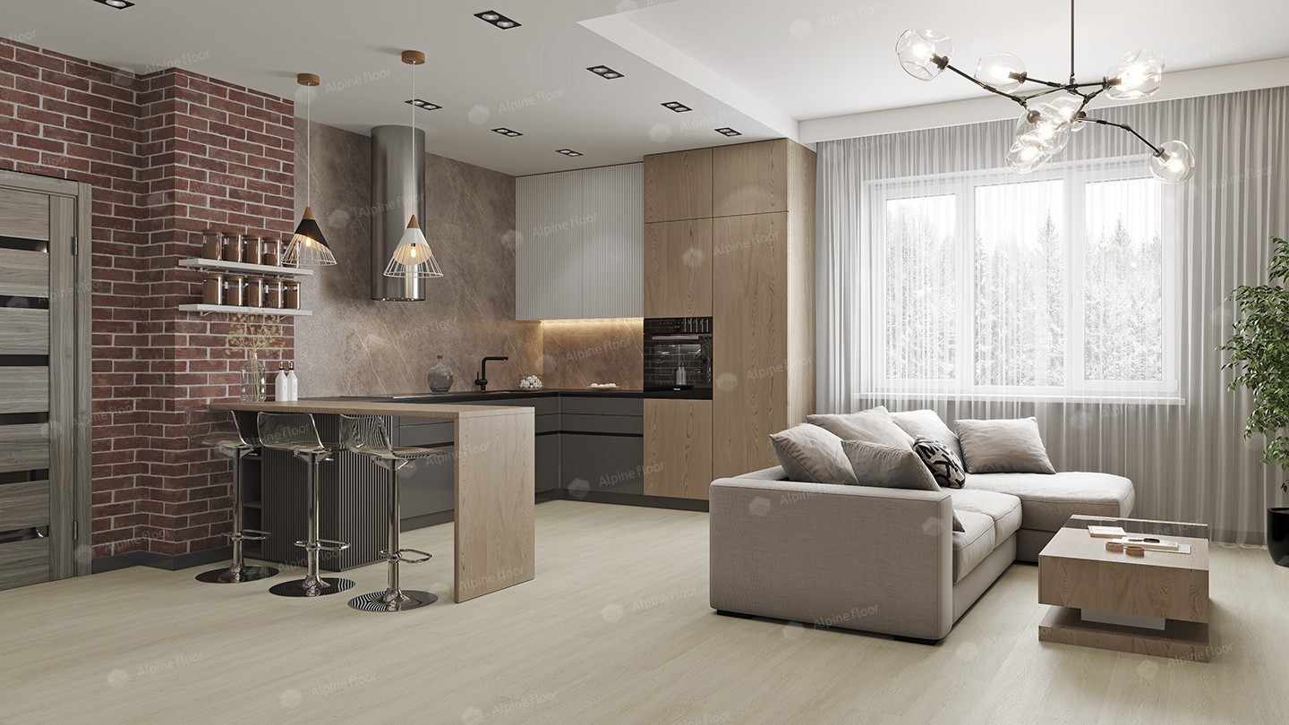 SPC ламинат "Alpine Floor" Ленто (1220*183*3,5 мм) — купить в Ногинске