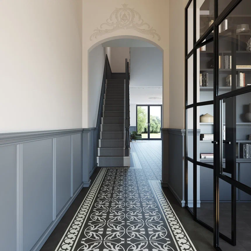 Кварцвиниловая плитка "Invictus" Victorian Deco Charcoal (229*229*2,5мм) — купить в Ногинске