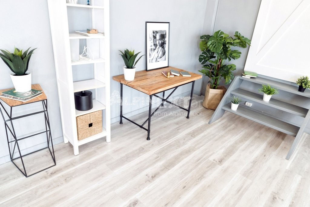 Замковая ПВХ плитка "Alpine Floor" Дуб выбеленный  (1220*183*4мм) — купить в Ногинске