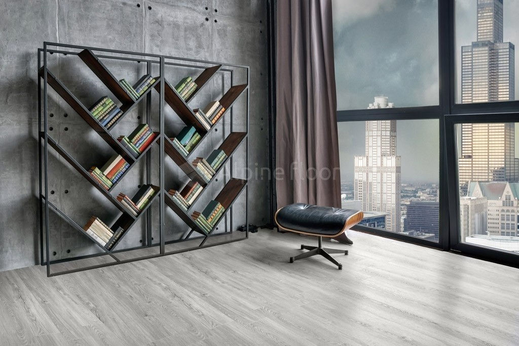 Замковая ПВХ плитка Секвойя Снежная  (1219*184*3,2мм) — купить в Ногинске